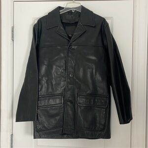 Coach 1941 Leather Jacket With Wool Liner Black Small